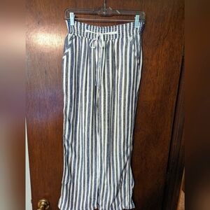 Striped linen pants